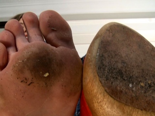 Light femdom and foot fetish play with brunette