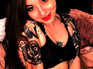 Masturbating pussy babe using sex toy through her stockings