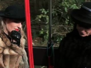 Mean mistress ties up bondman and plays with his wazoo