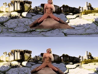 PaulRaymond blonde babe Charley plays with big boobs