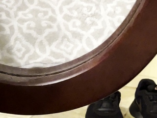 PAWG playing with pussy in the mirror