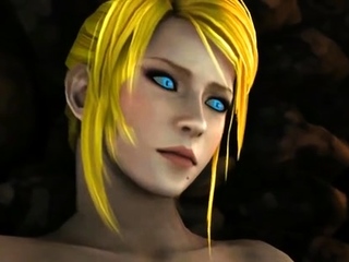 Two 3d cartoon cuties are ready for their bath