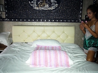 Amateur Thai massage slut riding on cock