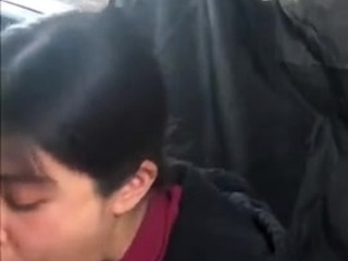 Asian teen blowjob and smallow