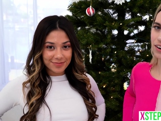 Santas helpers are stepsis and her BFF