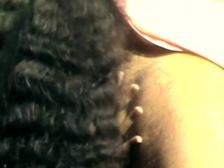 Vintage black girl is having threesome fuck with white