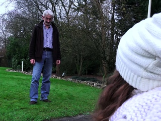 Old dirty man fucks teen hot young bi first