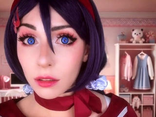 Cute curly brunette solo webcam masturbation